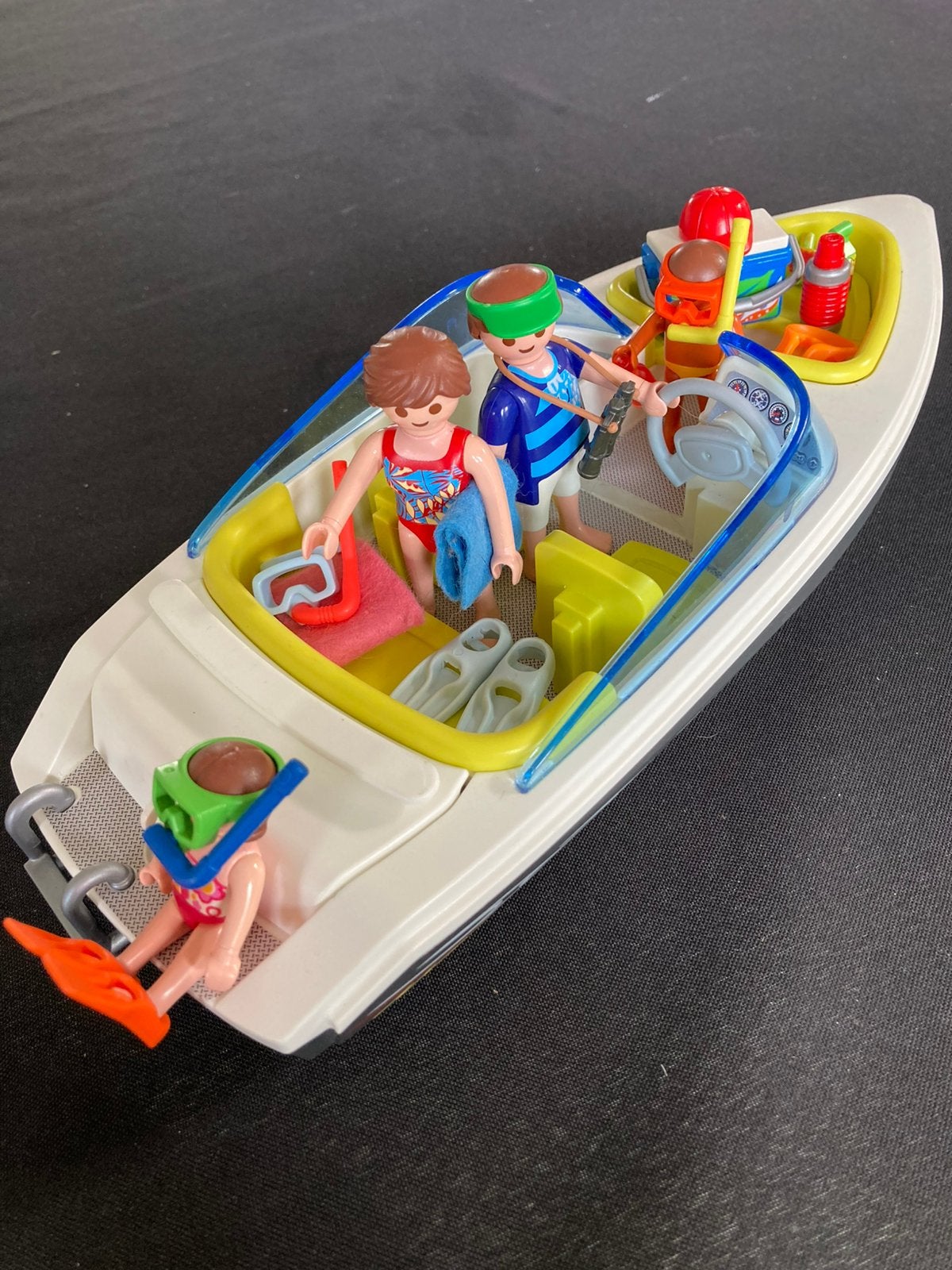 Playmobil zwarte speedboot., Ophalen of Verzenden, Gebruikt, Complete set