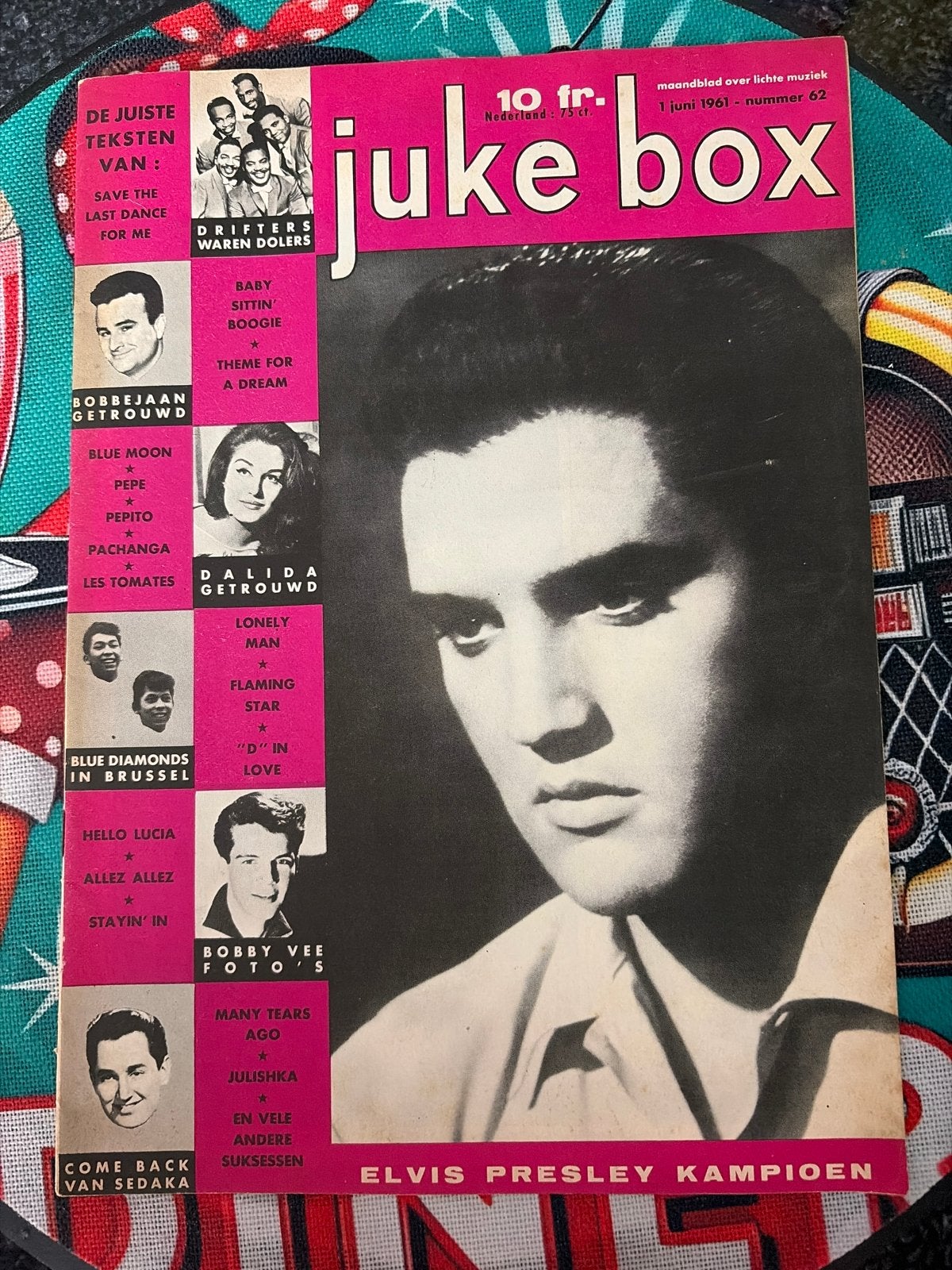 Juke Box Maandblad - Elvis Presley Kampioen - Juni 1961, Ophalen of Verzenden, Gelezen, Muziek, Film of Tv