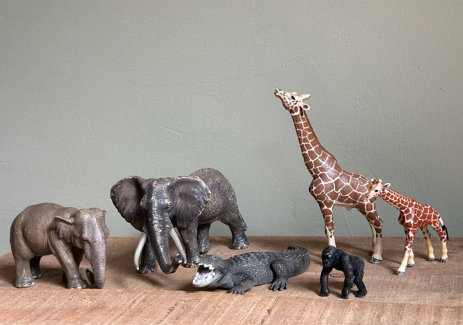Schleich Wildlife dieren 6 stuks, Ophalen of Verzenden, Zo goed als nieuw, Wild dier, Beeldje of Figuurtje