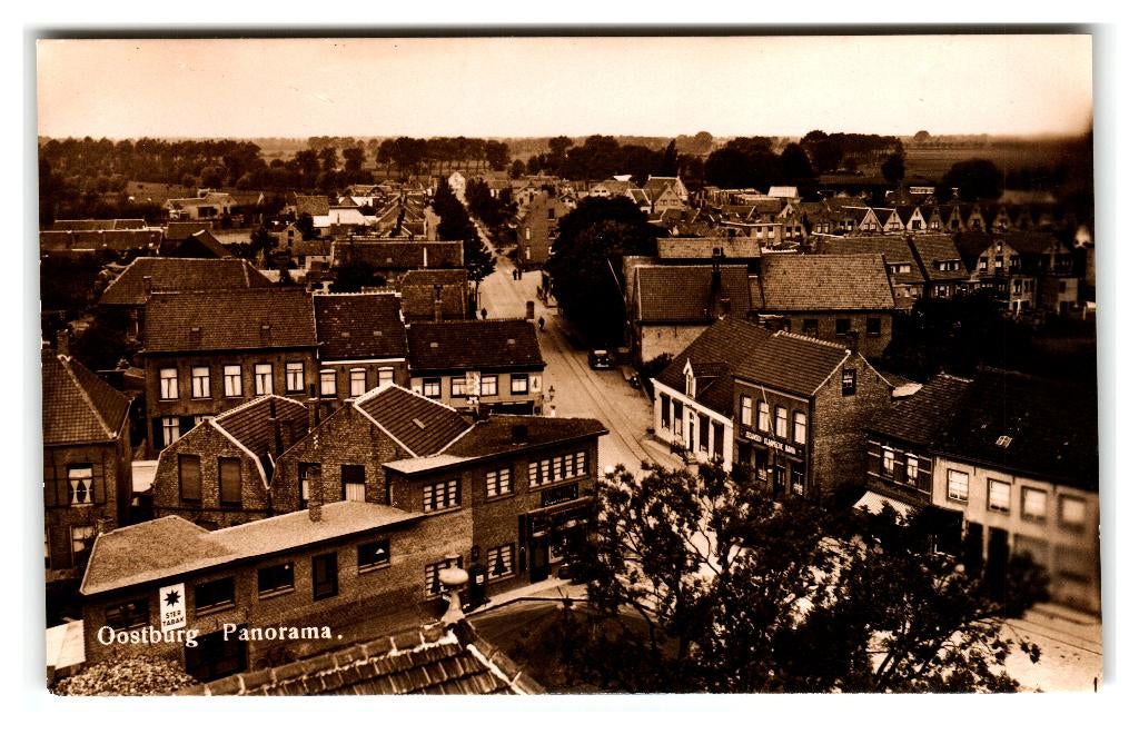 Oostburg, Panorama. Newo-kaart, Verzenden, 1920 tot 1940, Ongelopen, Zeeland