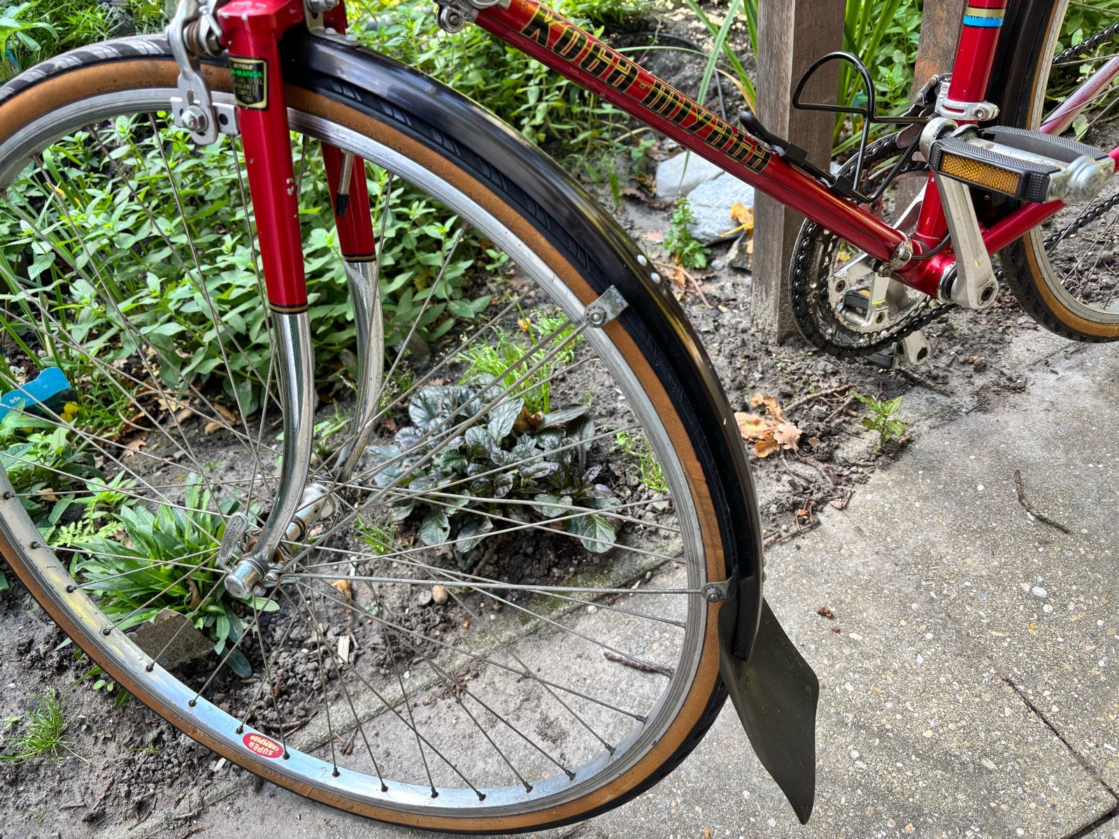 Retro Spatborden Zwart/Bruin Kunststof Koga Miyata, Fietsen en Brommers, Kunststof, Ophalen of Verzenden, Racefiets, Gebruikt