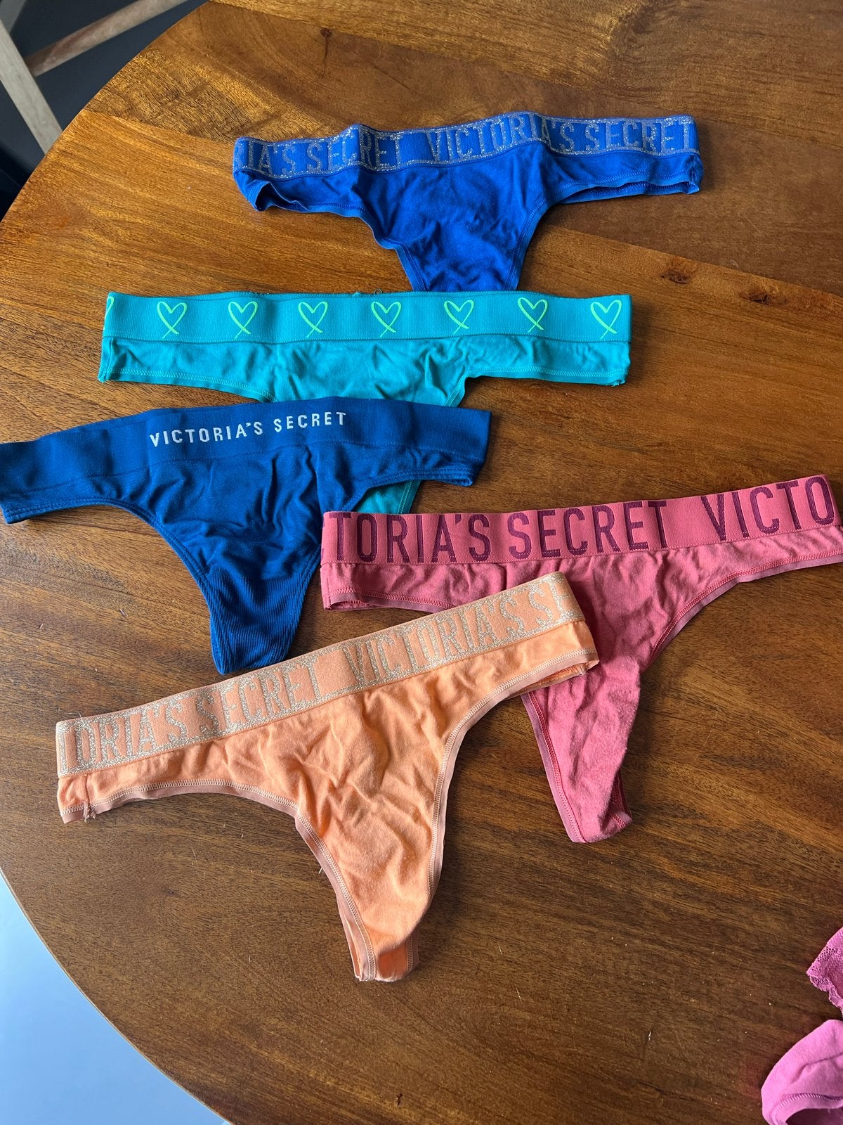 5x Victoria's Secret strings maat M, Ophalen of Verzenden, Blauw, String