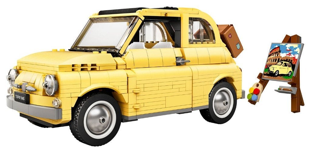 LEGO 10271 Fiat 500 geel - compleet, Gebruikt, Lego, Inclusief instructies, Ophalen of Verzenden