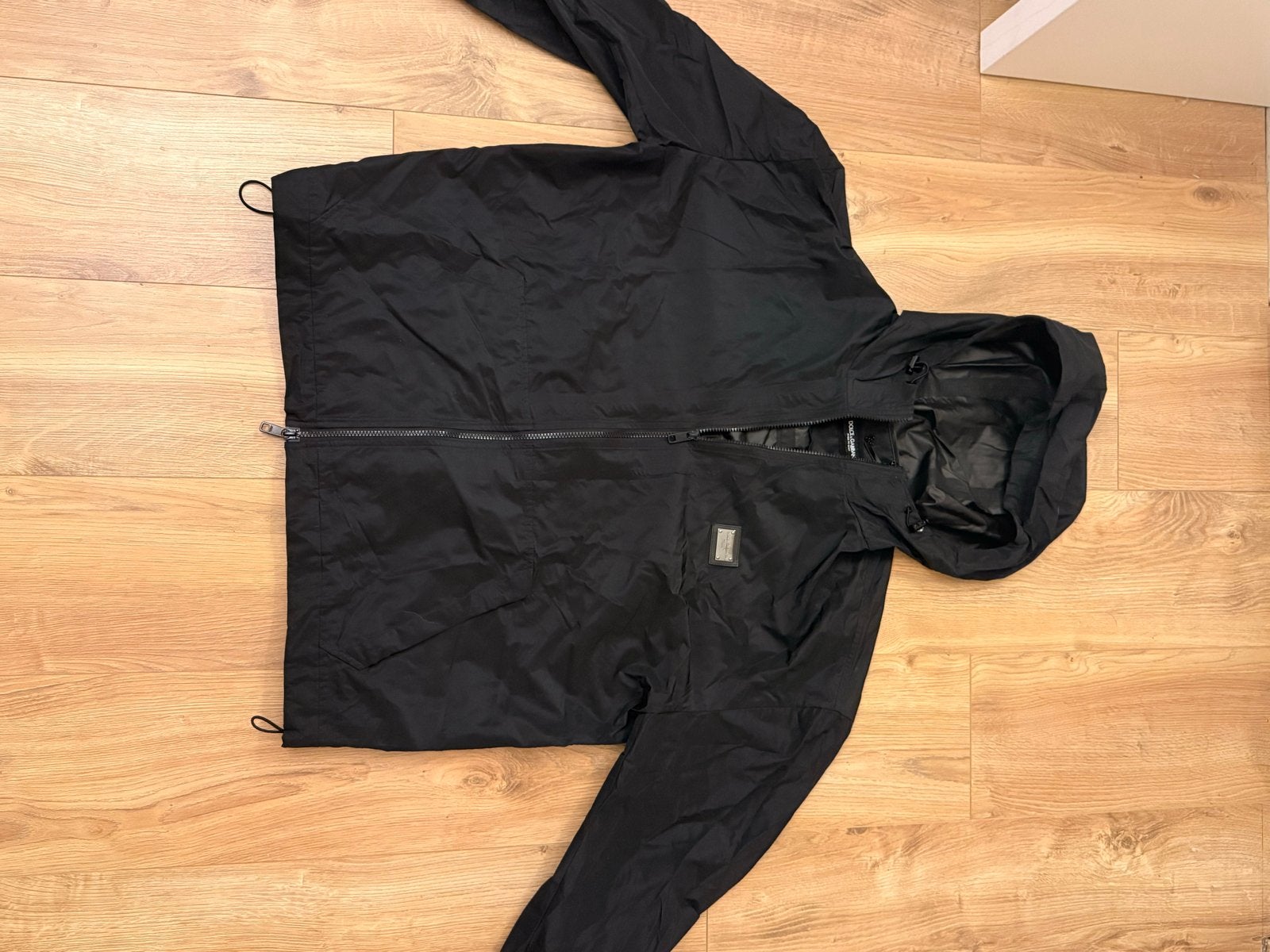 Dolce & Gabbana Zwart Windjack Maat M, Verzenden, Zo goed als nieuw, Maat 48/50 (M), Zwart