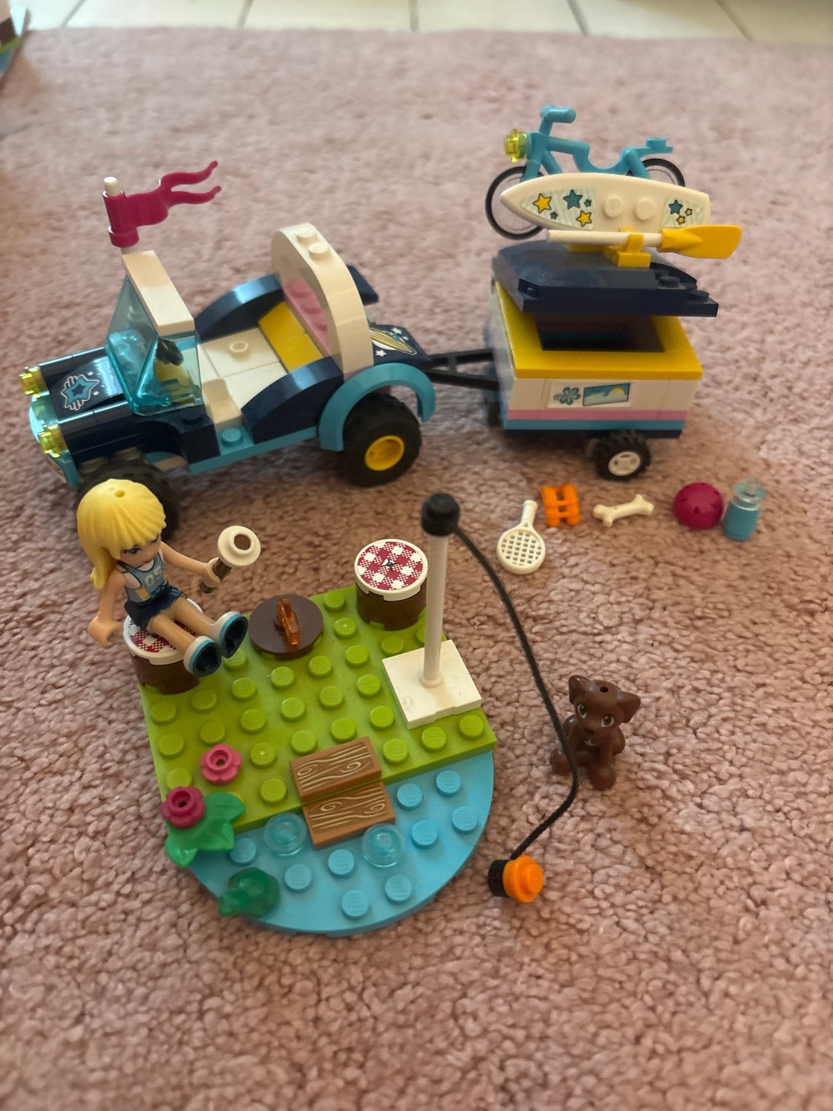 Lego Friends 41364 Stephanie's Buggy & Trailer, Ophalen of Verzenden, Zo goed als nieuw, Overige merken