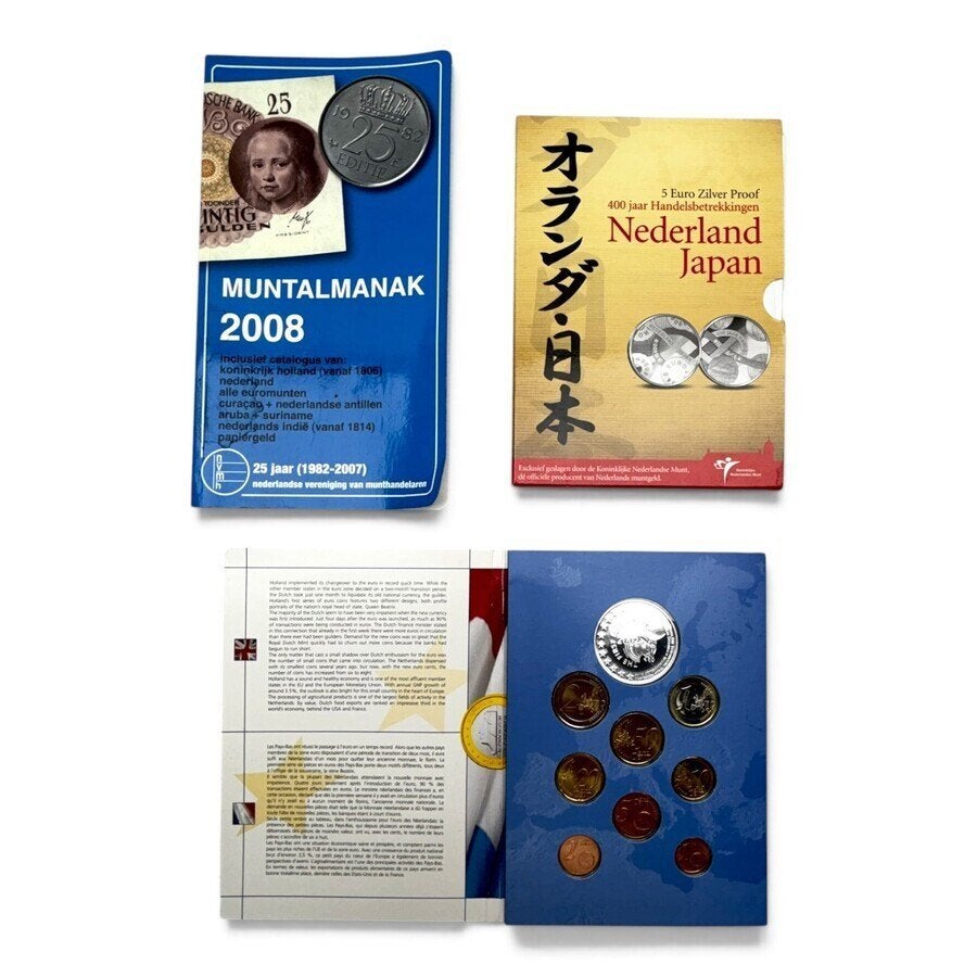 Een doos vol met diverse euro muntsets, Ophalen of Verzenden, Overige landen, 2 euro, Zilver