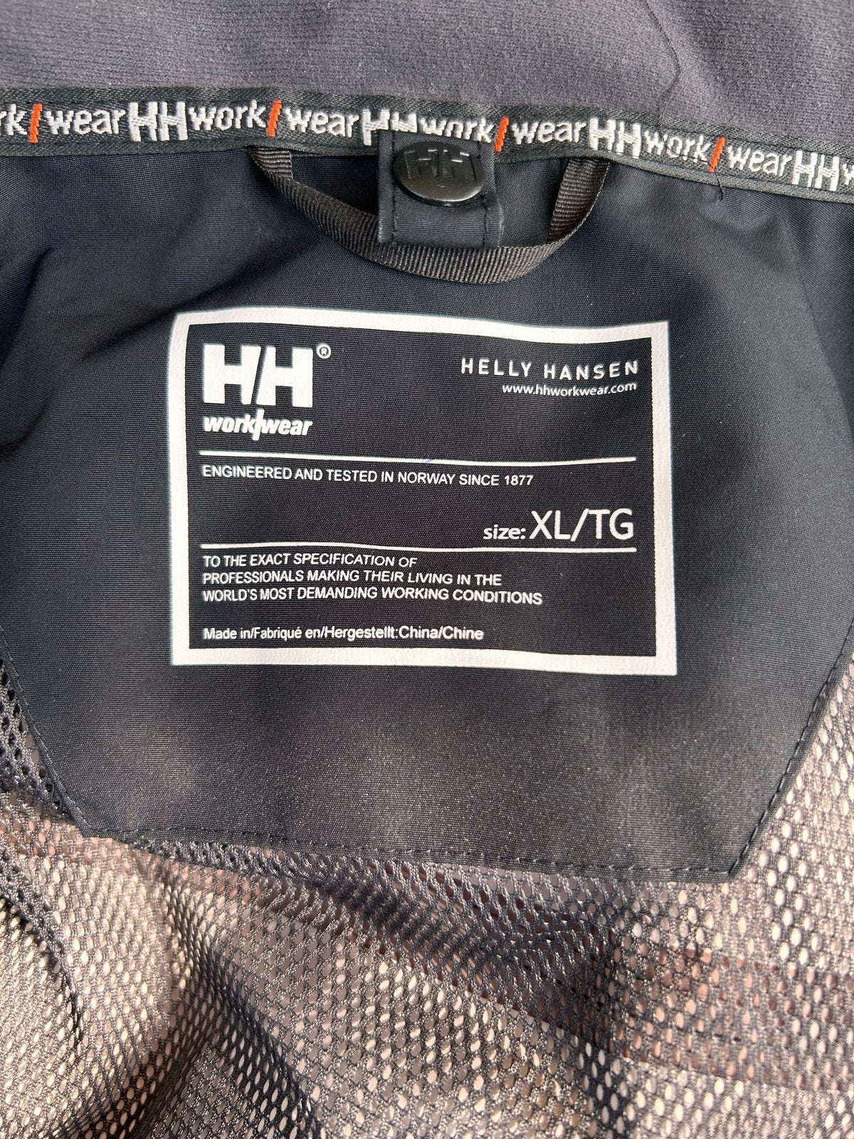 Helly Hansen Workwear Jas - Maat XL/TG, Ophalen of Verzenden, Zo goed als nieuw, Maat 56/58 (XL), Zwart