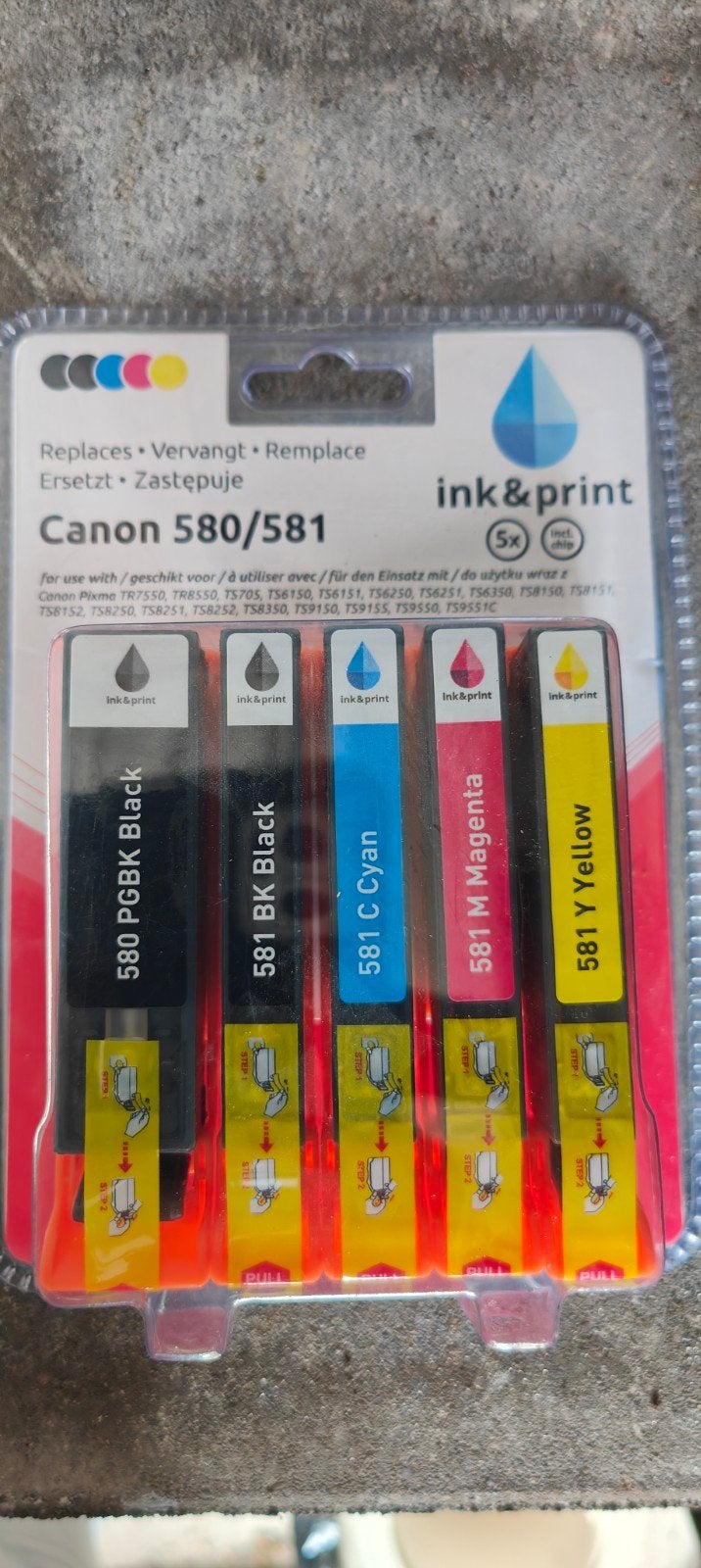 Inktcartridges voor Canon 580/581 - Nieuw, Computers en Software, Printers, Ophalen of Verzenden, Nieuw