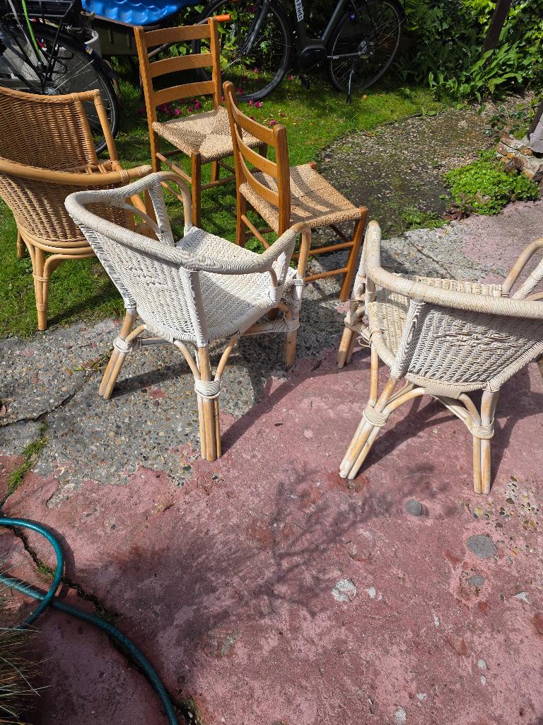 Stoelen, Huis en Inrichting, Stoelen, Ophalen, Gebruikt, Overige kleuren, Riet of Rotan