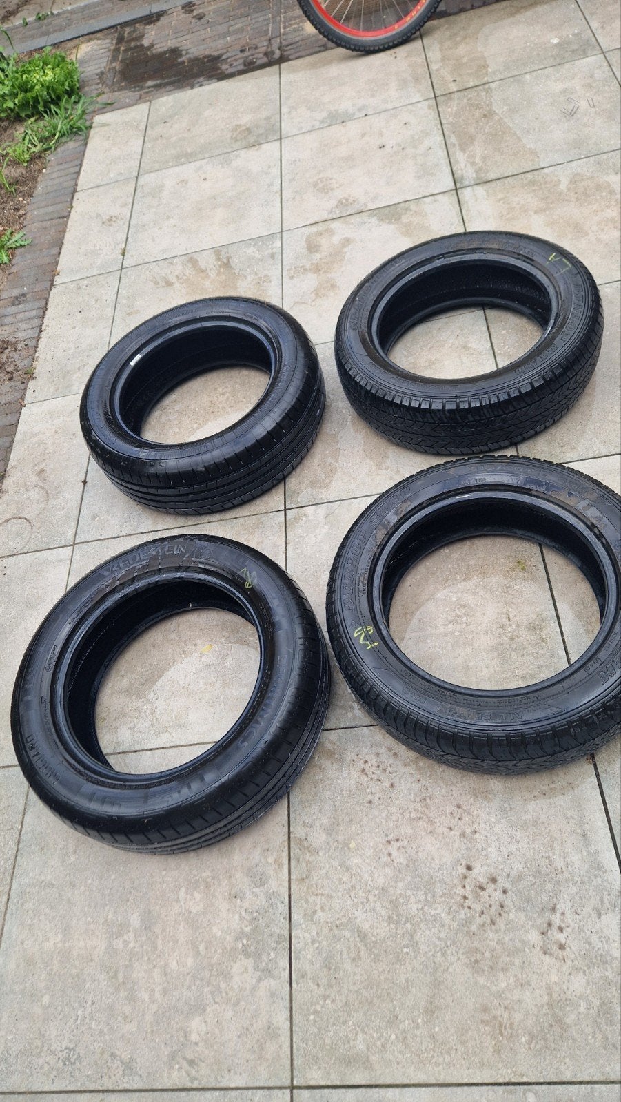 4 autobanden 215/60 R17 96H – Dunlop & Vredestein, Ophalen, Gebruikt