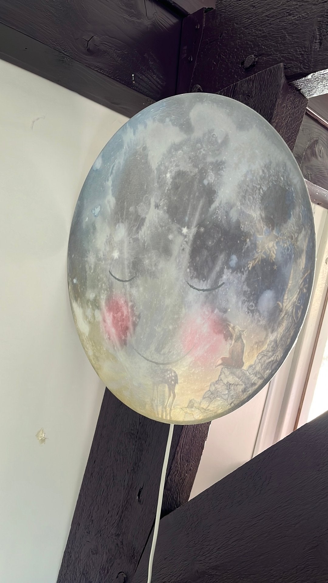 Hartendief moonlamp, Minder dan 50 cm, Rond, Ophalen of Verzenden, Zo goed als nieuw