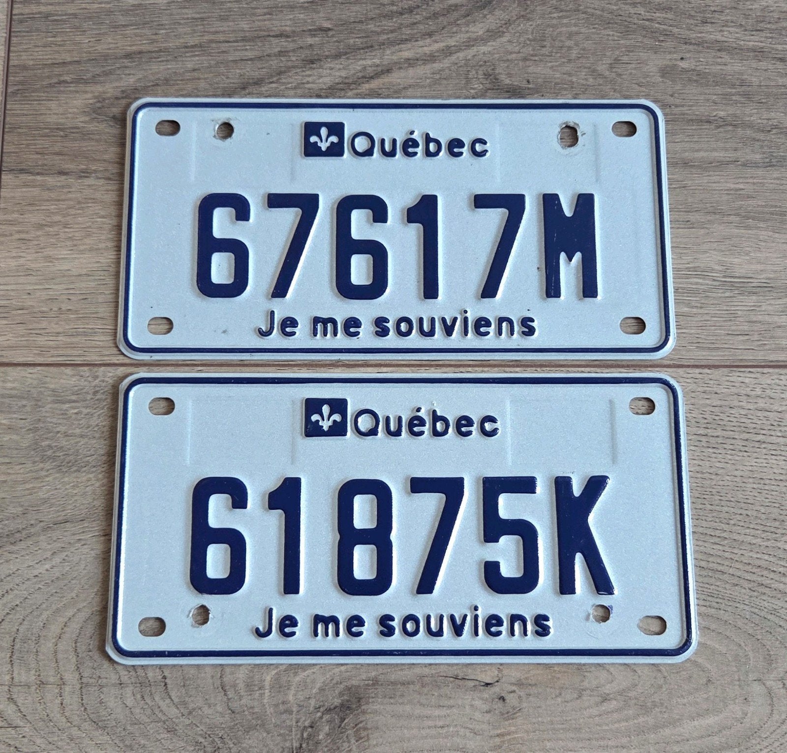 Kentekenplaat nummerplaat nummerbord Motorfiets Quebec, Ophalen of Verzenden, Gebruikt, Motoren