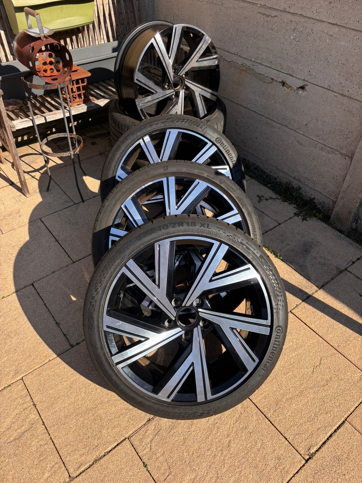 Origineel 18" VW Golf 8 7 6 5 " Bergamo " Velgen GTI GTD R, Ophalen, 18 inch, Banden en Velgen, Zomerbanden