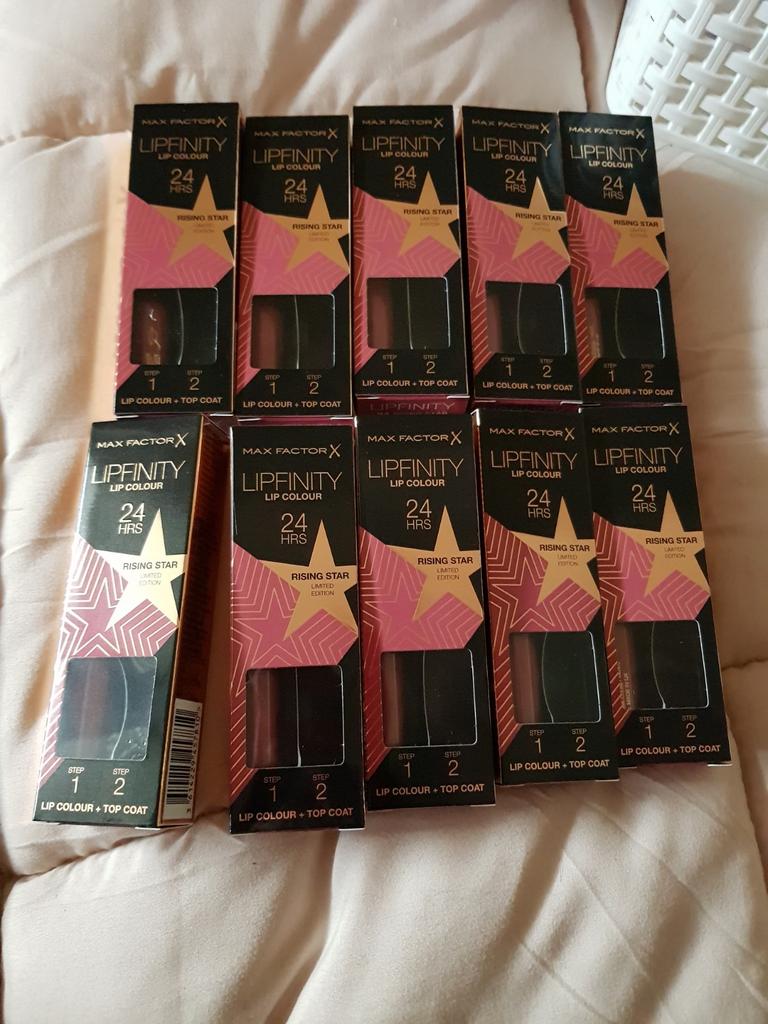 10 stuks maxfactor lipfinity zonder topcoat nr 84, Ophalen of Verzenden, Nieuw, Overige kleuren, Handen en Nagels