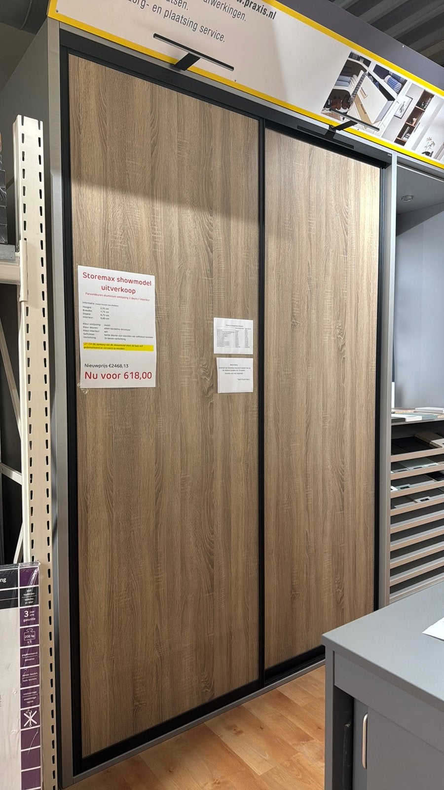 Storemax maatwerk kast showmodel, Ophalen, Zo goed als nieuw, 25 tot 50 cm, 200 cm of meer