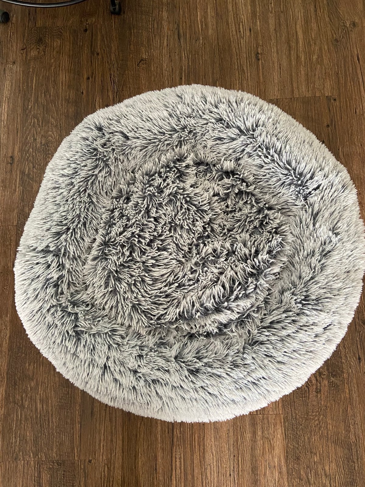 Pluche hondenmand, grijs blauw, diameter ongeveer 70 cm, Ophalen, Gebruikt, Pluche