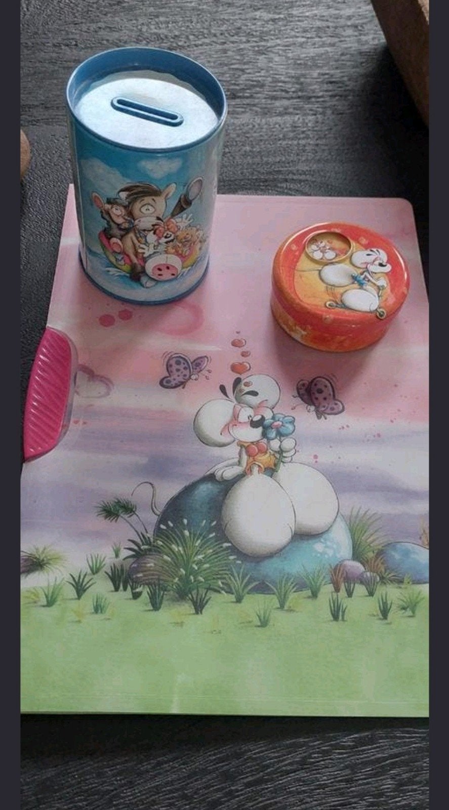 DIDDL SPAARPOT , BLIKJE , MAPJE OM PAPIER TUSSEN TE DOEN, Ophalen of Verzenden, Diddlina, Zo goed als nieuw, Overige typen