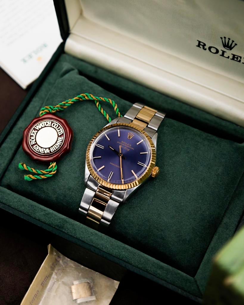 Rolex 5500 Air-King - 18k Two-Tone - Zeldzaam, Ophalen, Rolex, Polshorloge, Zo goed als nieuw