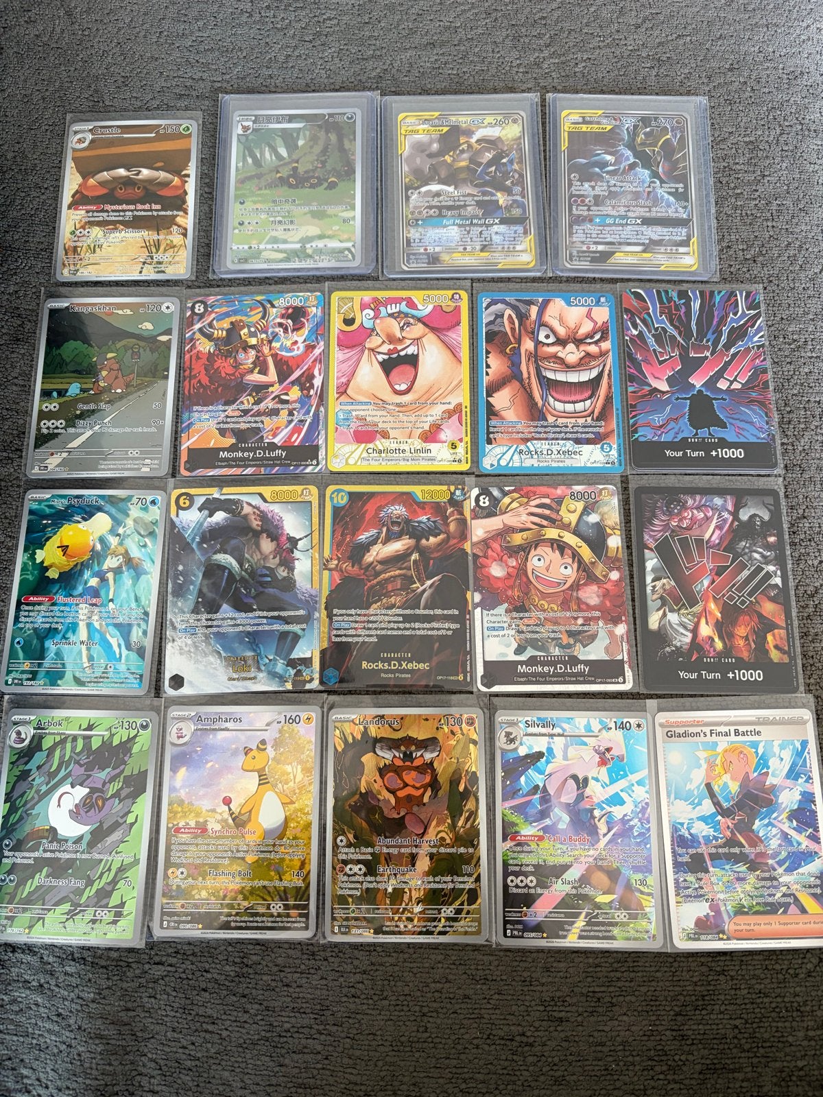 Umbreon en meer Pokémon en One Piece kaarten, Ophalen of Verzenden, Zo goed als nieuw, Meerdere kaarten