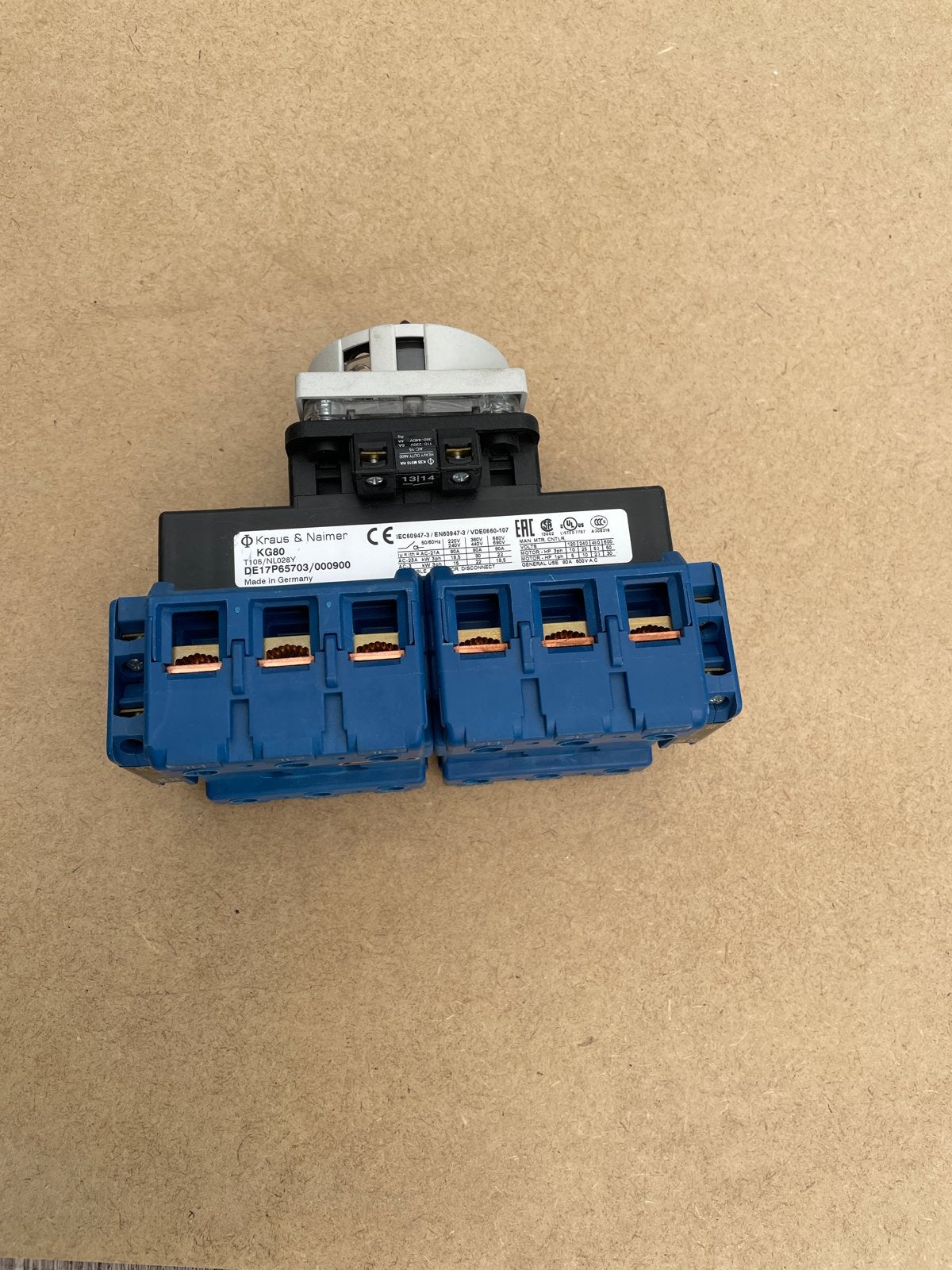 Kraus & Naimer H010/A11-E Schakelaar 10A 600V, Ophalen, Gebruikt