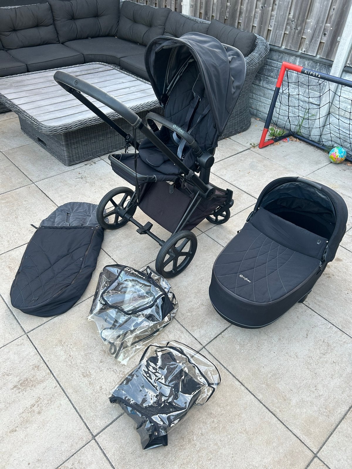 Cybex Priam kinderwagen met reiswieg en voetenzak, Ophalen, Gebruikt, Combiwagen, Met reiswieg
