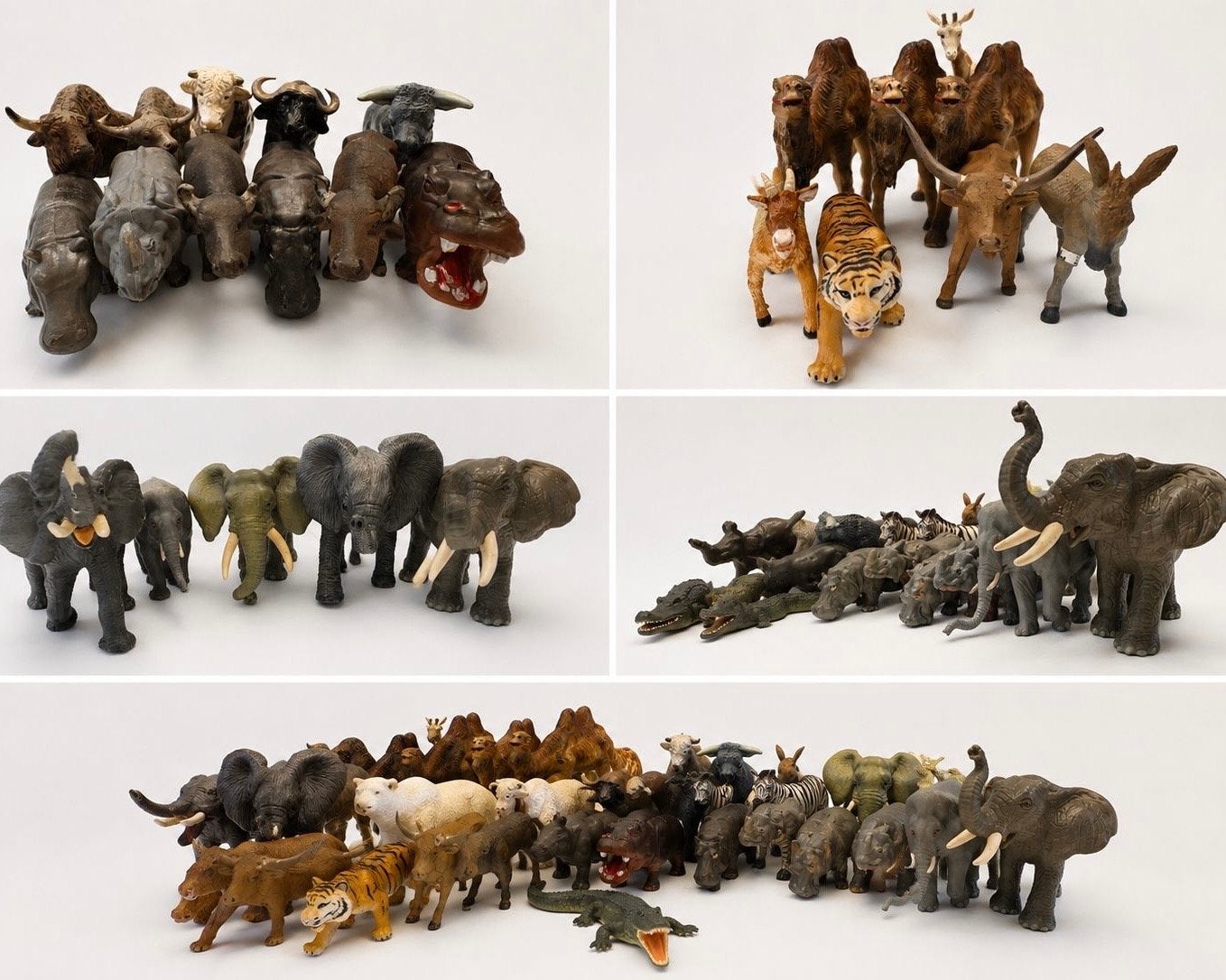 Grote collectie circus dierenfiguren 1980-1990, Verzenden, Gebruikt