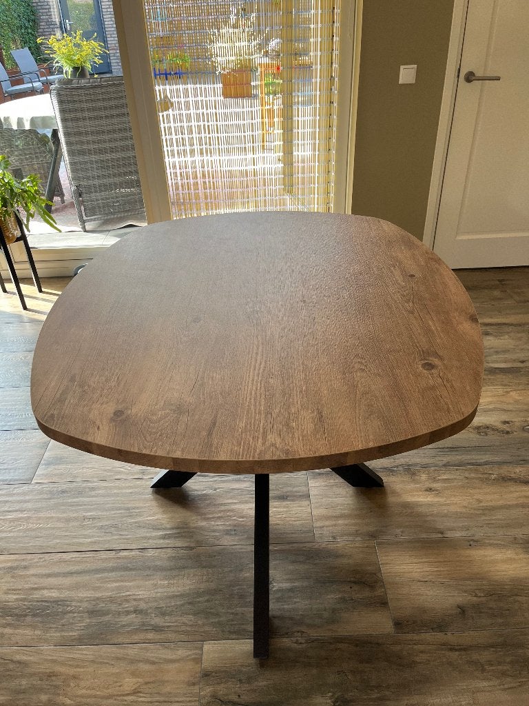 tafel, Huis en Inrichting, Tafels | Eettafels, Overige materialen, Zo goed als nieuw, Overige vormen, Vier personen