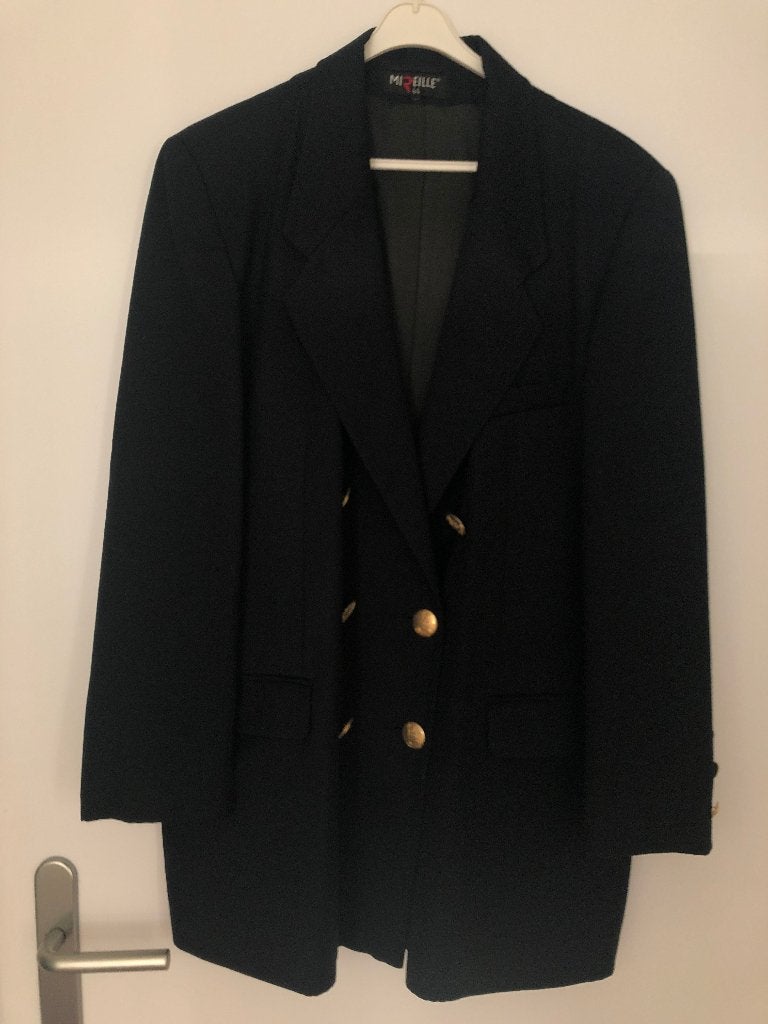 GINA DONNA luxe dames blazer, Ophalen, Blauw, Maat 46/48 (XL) of groter, Zo goed als nieuw