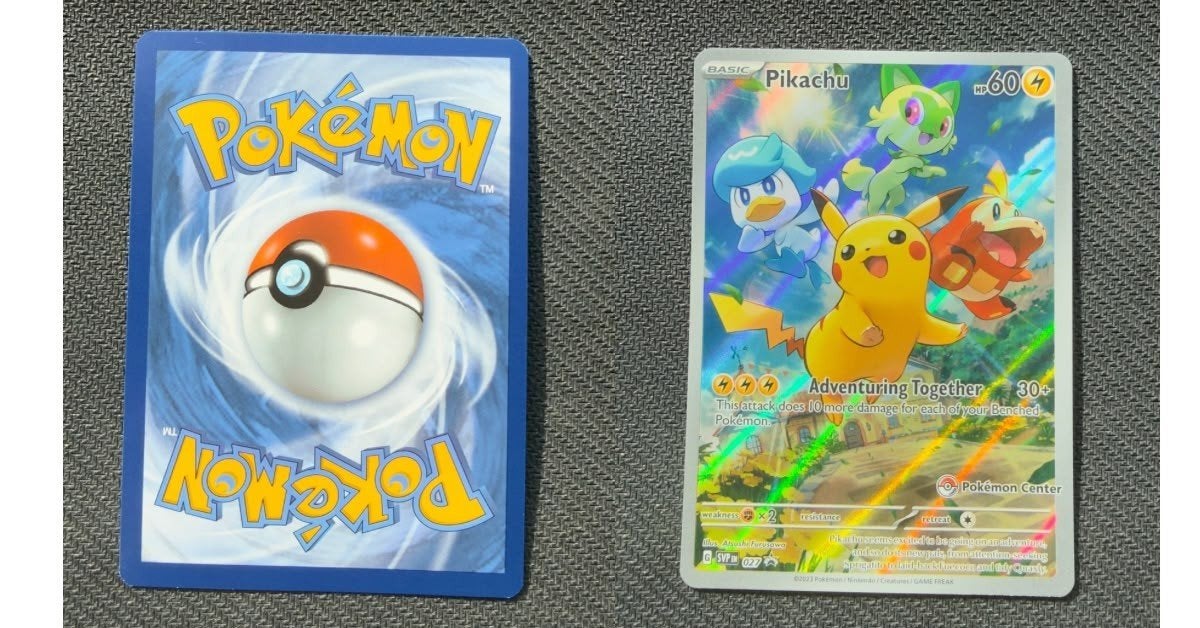 Pikachu Promo • pokemon center Stamp • SVP027, Ophalen of Verzenden, Zo goed als nieuw, Losse kaart, Foil