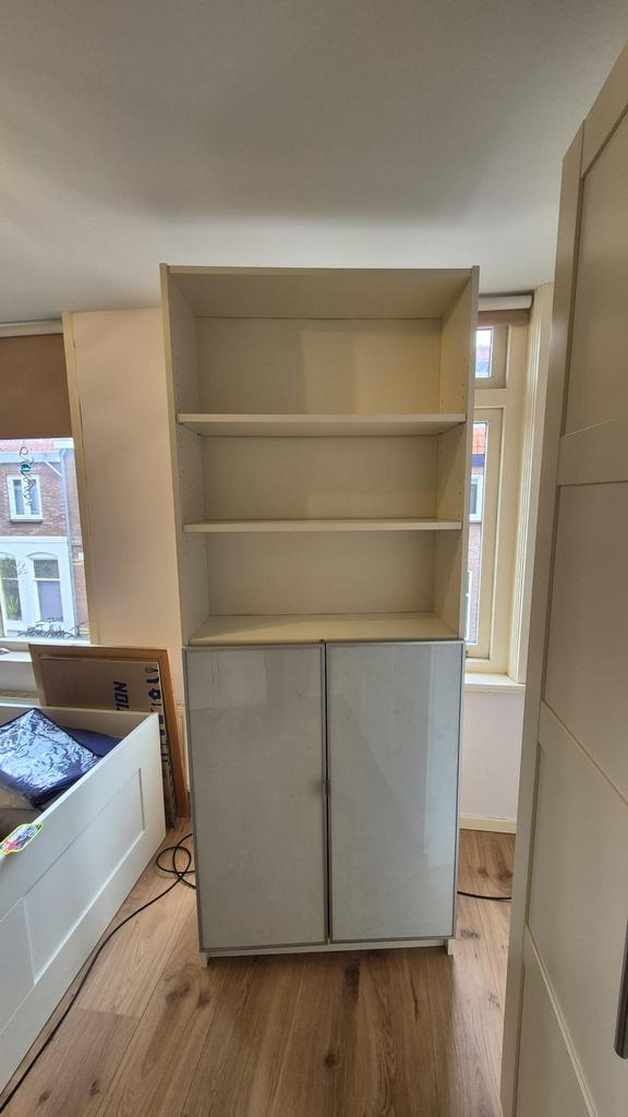 Ikea billy kast met hogbo deuren, Ophalen, 200 cm of meer, 50 tot 100 cm, 25 tot 50 cm