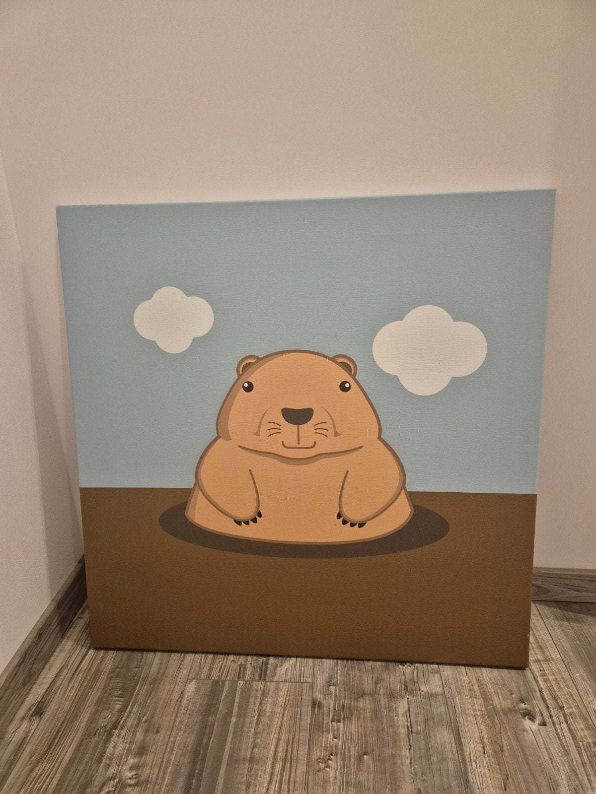 Leuke marmot op canvas, Ophalen, 50 – 75, Zo goed als nieuw, Schilderij