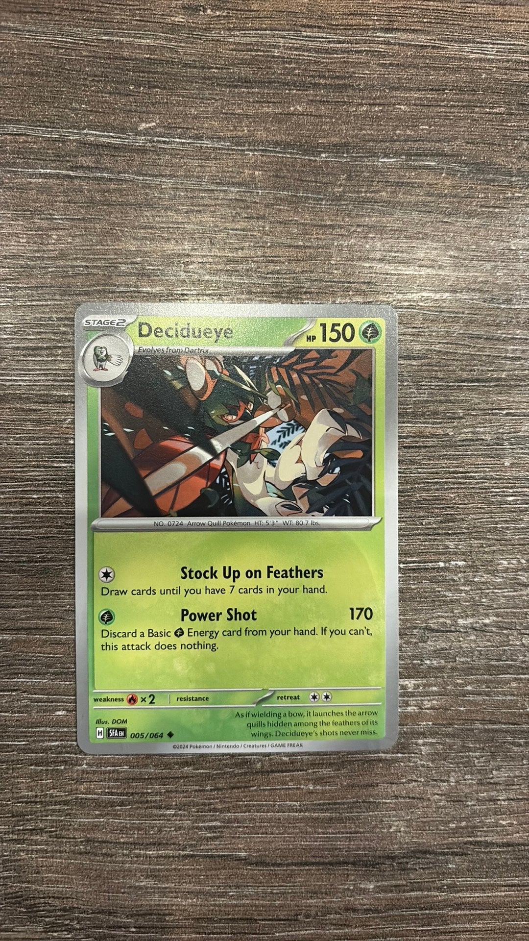 SFA Decidueye 005/064, Ophalen of Verzenden, Zo goed als nieuw
