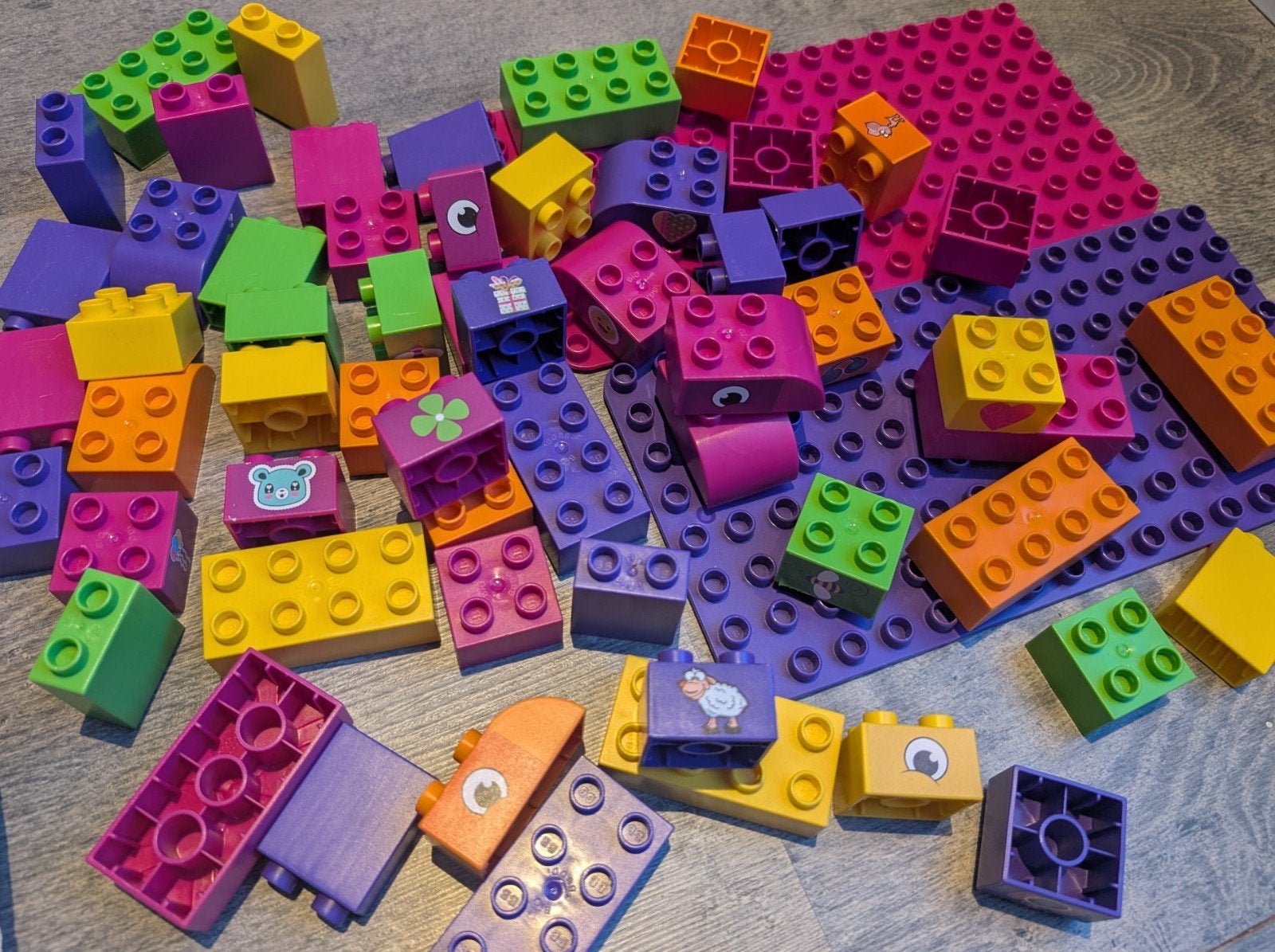 BioBUDDi set - 58 bouwblokken & 2 plates (LEGO compatible), Ophalen, Zo goed als nieuw
