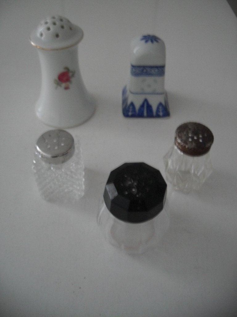 4 peper- of zout vaatje/potje, Ophalen of Verzenden, Gebruikt
