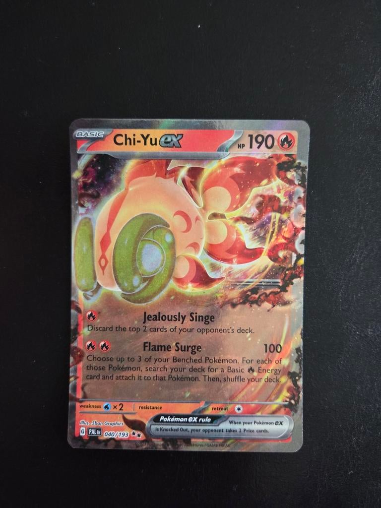 Pokémon Kaart Chi-Yu ex 040/193 - Obsidian Flames, Ophalen of Verzenden, Zo goed als nieuw, Losse kaart