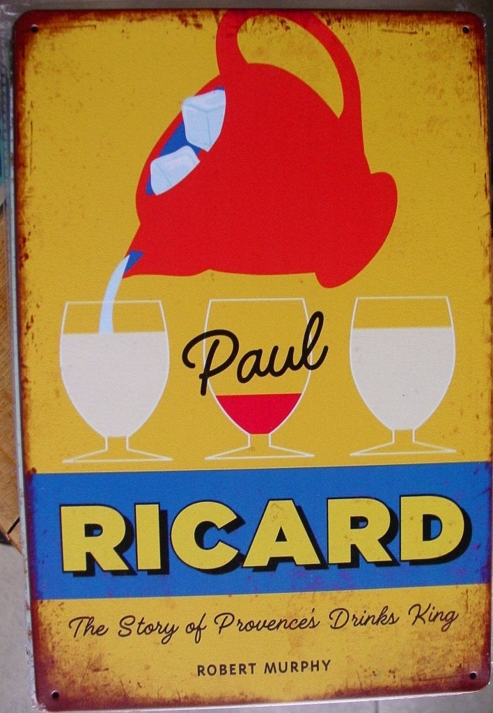 RICARD REKLAME -METAAL-, Ophalen of Verzenden, Gebruikt, Reclamebord