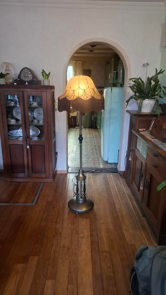 Art deco / jugendstil  staande lamp, Antiek en Kunst, Ophalen