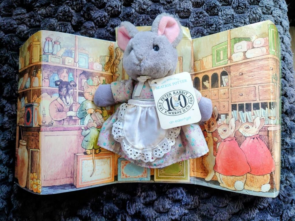 Vintage Beatrix Potter Muis Miss Tittle., Muis, Gebruikt, Overige merken, Overige karakters