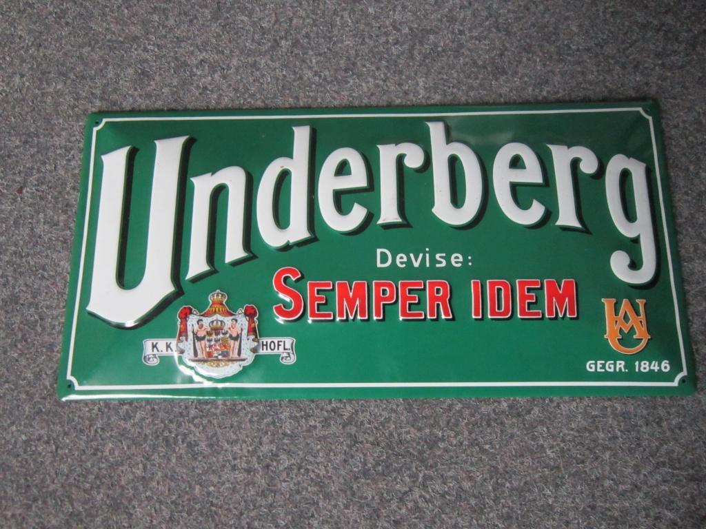 UNDERBERG BLIKKEN RECLAMEBORD, Verzamelen, Ophalen, Zo goed als nieuw, Reclamebord