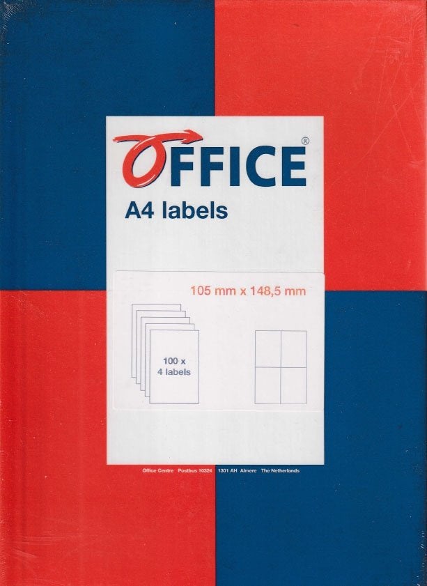 Office etiketten op A4  105 X 148,5 MM, Ophalen of Verzenden, Nieuw