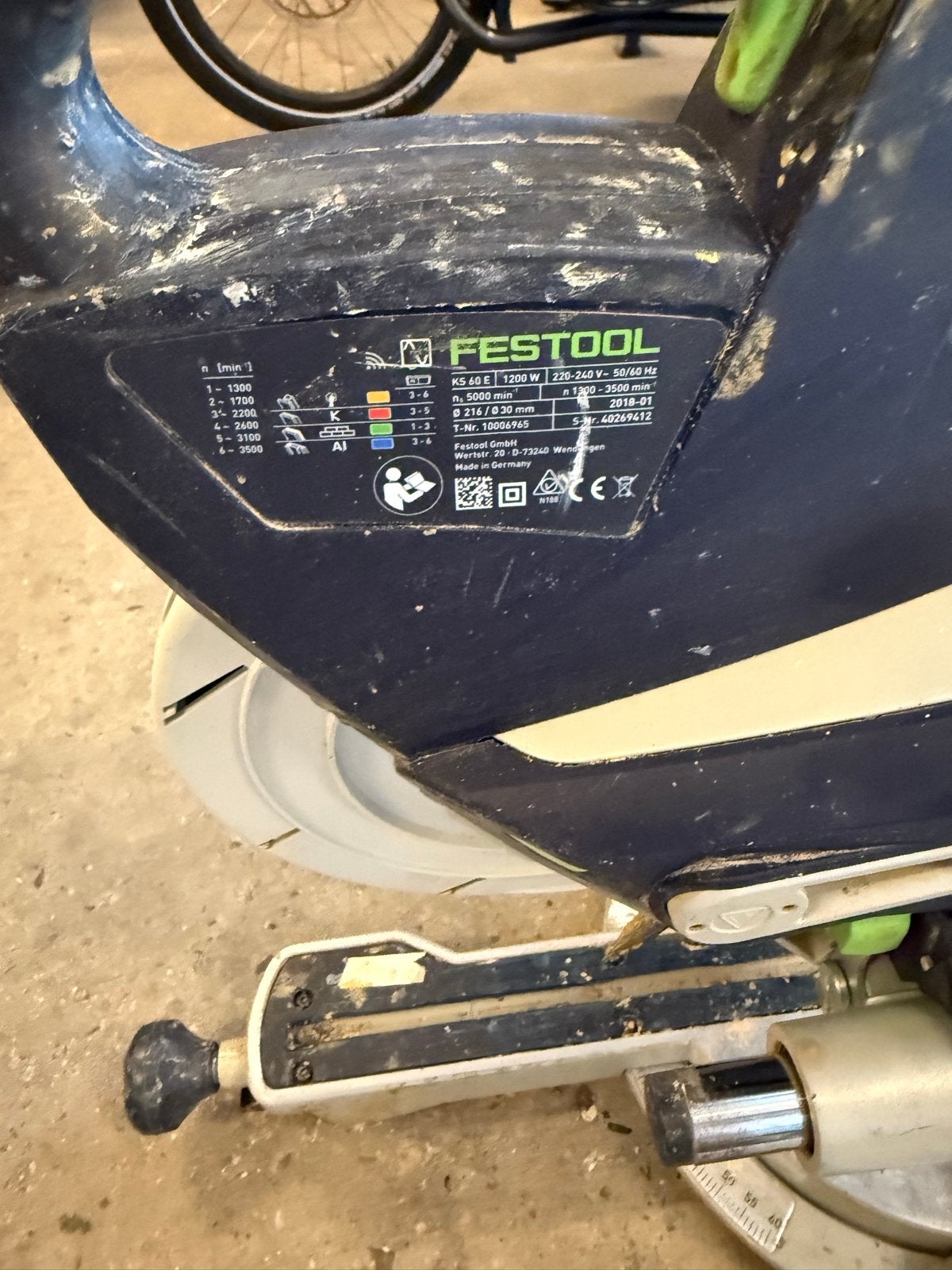 Festool Kapex KS 60 E Afkortzaag - Krachtig en Compact, Ophalen, Gebruikt, 70 mm of meer, Afkortzaag