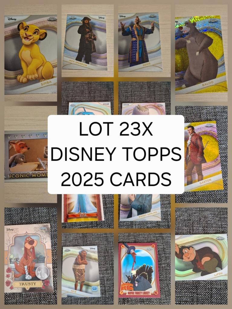 Lot 23x Topps Chrome 2025 Disney kaarten, Ophalen of Verzenden, Nieuw, Meerdere kaarten
