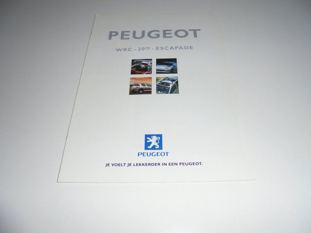 brochure Peugeot 206 conceptcars  1999, Ophalen of Verzenden, Nieuw, Peugeot