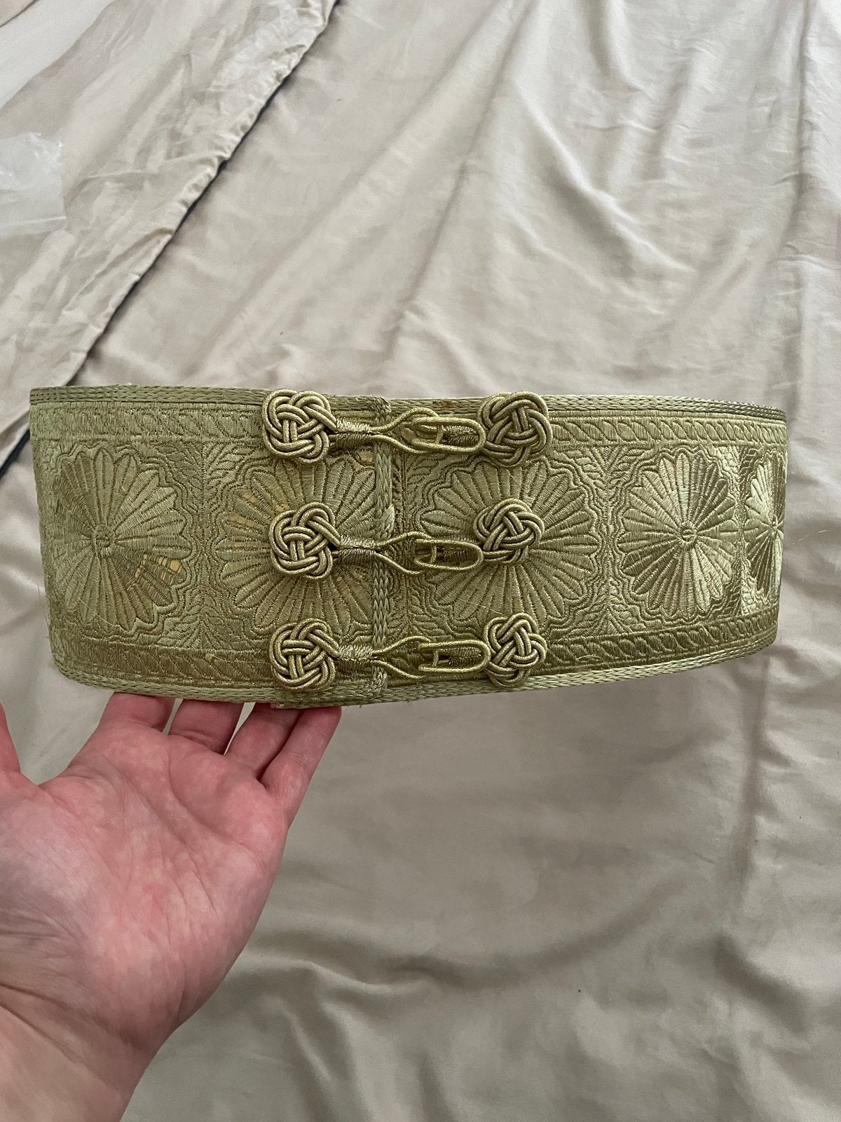 Mooie geborduurde marokkaanse riem met skalli/ maat M, Ophalen of Verzenden, Zo goed als nieuw, Overige kleuren, 100 cm of meer