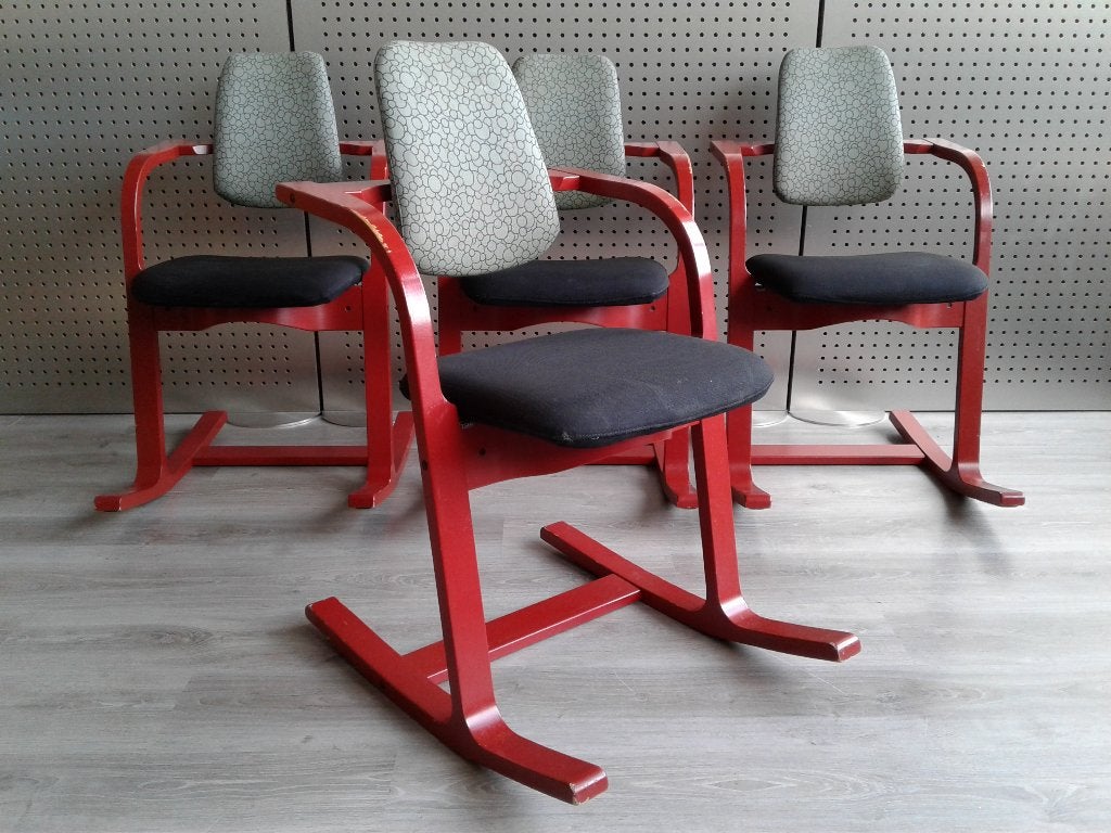 Set van 4x Stokke (Variér) Actulum (Zwart/Grijs), Zeer Goed!