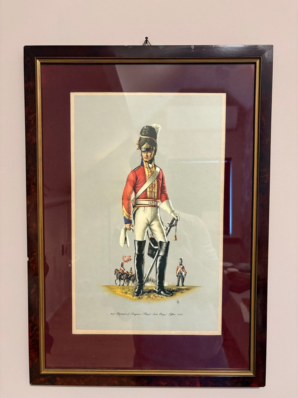 Ingelijste prent: 2nd Regiment of Dragoons (Royal Scots Grey, Antiek en Kunst, Kunst | Schilderijen | Klassiek, Ophalen