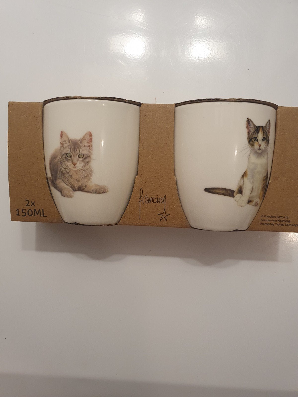 Set van 2 Francien van Westering kattenmokjes, Overige typen, Nieuw, Ophalen of Verzenden, Steen/keramiek