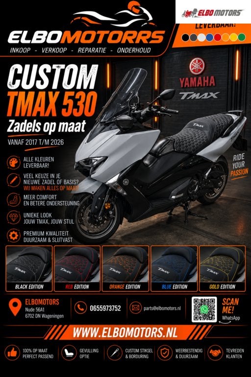 Yamaha Tmax 560 530 500 Zadelhoes Custom Zadel, Nieuw, Ophalen of Verzenden