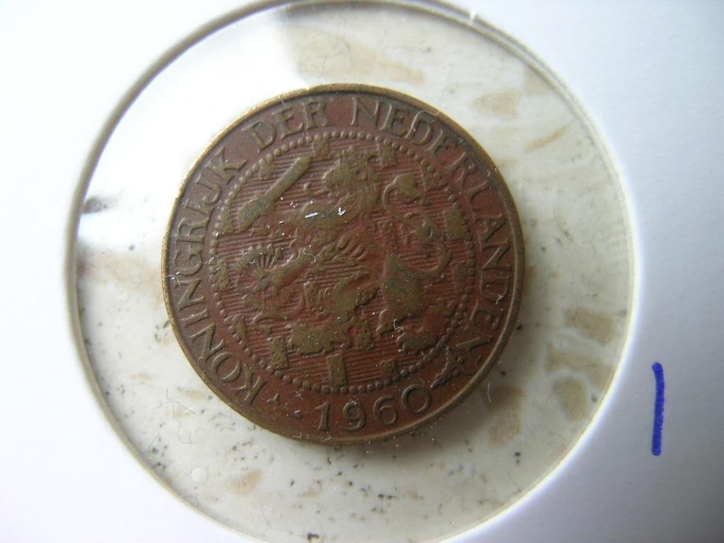 Cent 1960 Suriname (nr 1), Postzegels en Munten, Munten | Nederland, Ophalen of Verzenden, Koningin Juliana, 1 cent, Losse munt