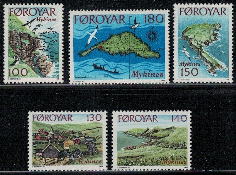 Y14 Foroyar 31/35 postfris Vogels, Ophalen of Verzenden, Denemarken, Postfris